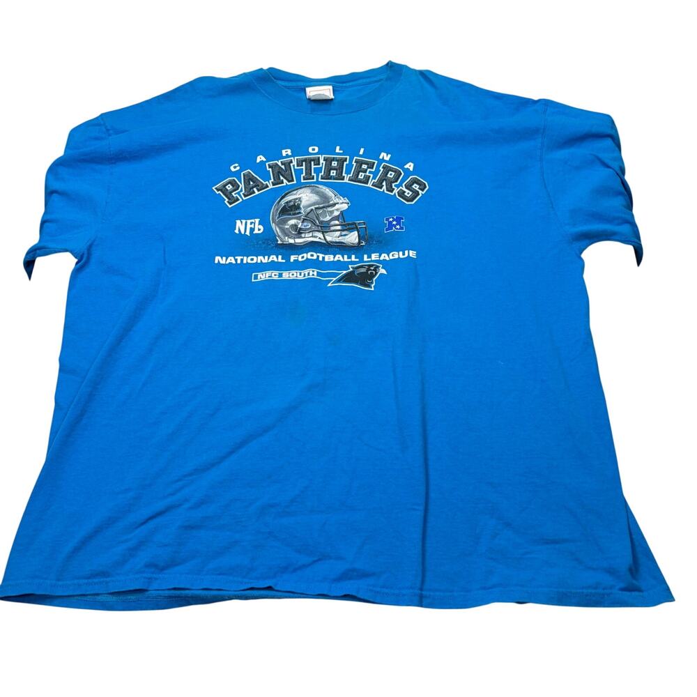 NFL Carolina Panthers NFC south helmet T shirt. Size 3XL. football, sparkle logo